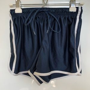 Vintage Silk Black Shorts with White Trims